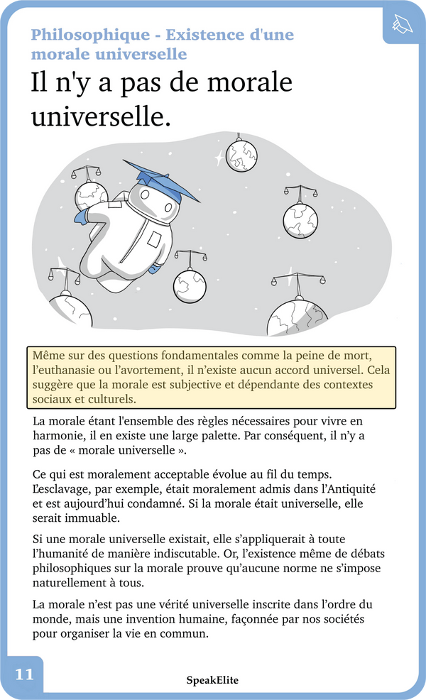 La morale — verso