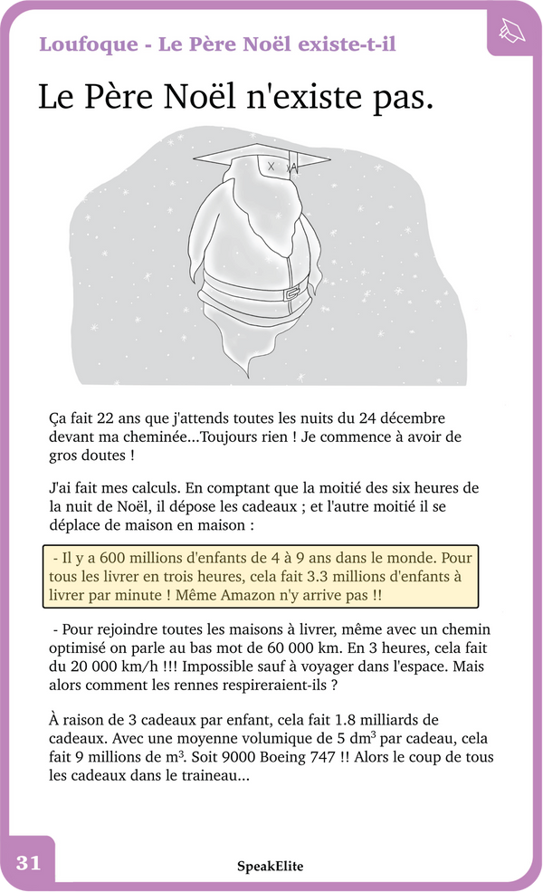 Le père Noël — verso
