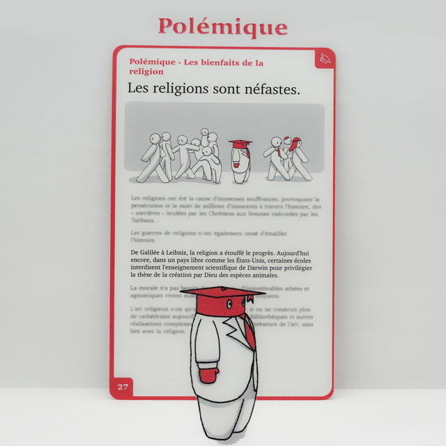 Une carte du jeu : les religions, face néfaste